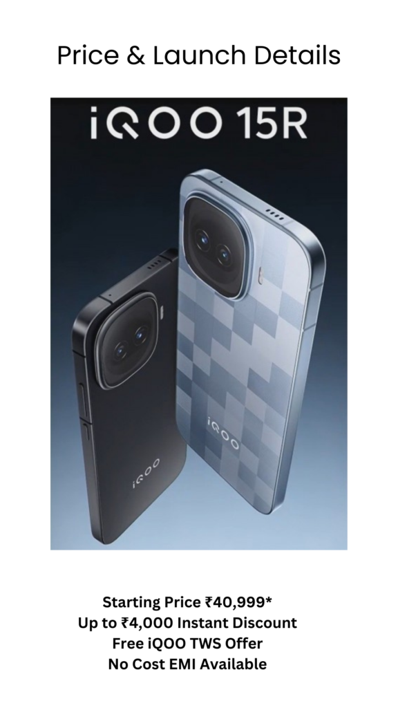 iQOO 15R 5G price and launch details smartphone 2026