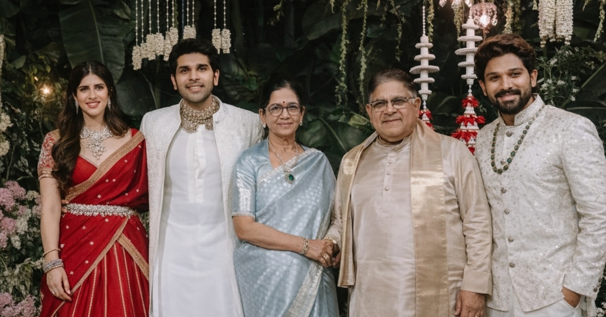 Allu Sirish Nayanika Reddy family members wedding function Hyderabad celebration