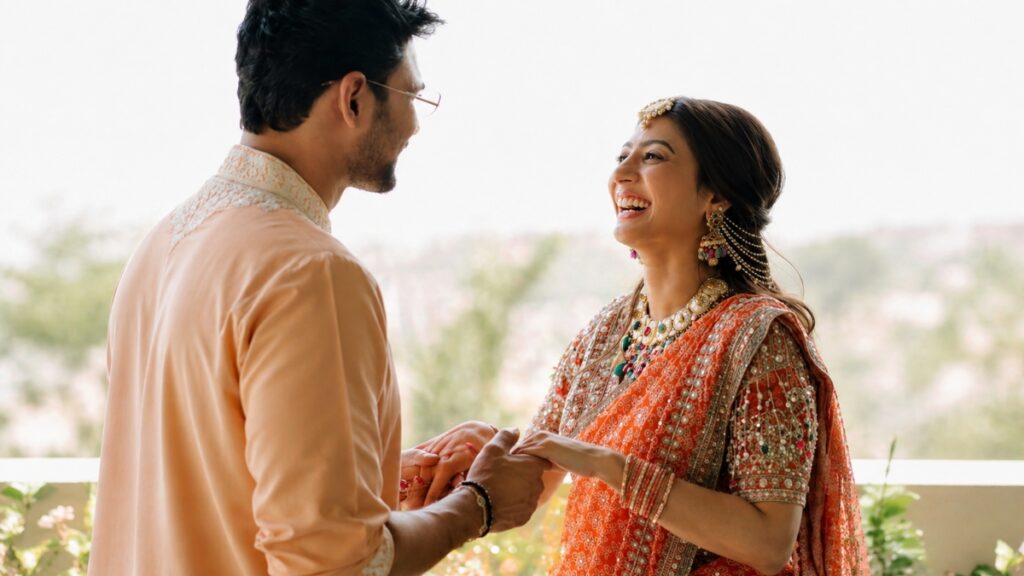 Bellamkonda Sai Srinivas and Kavya Reddy romantic moment at wedding 2026