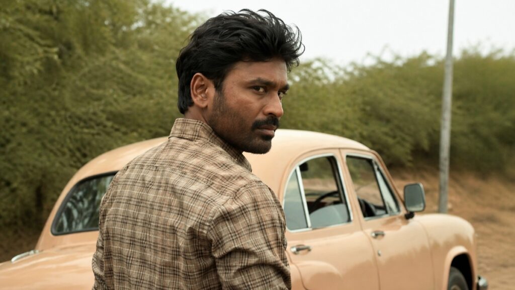 Dhanush Kara movie vintage car look horizontal HD image