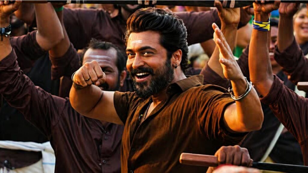 Suriya intense action look from Karuppu Movie