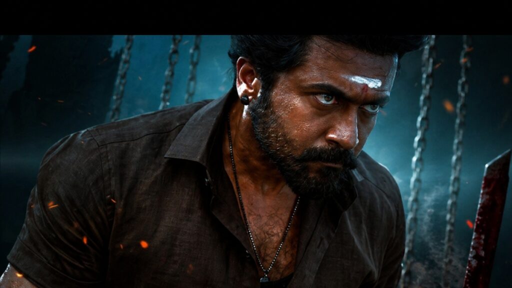 Suriya mass action scene from Karuppu Movie