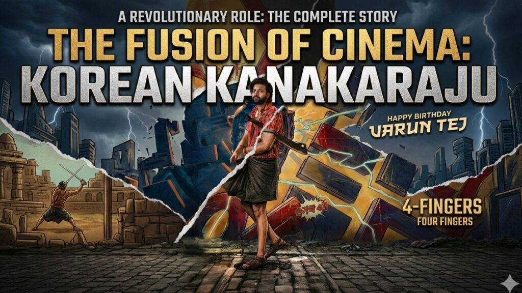 Korean Kanakaraju movie scenes collage Varun Tej horror comedy