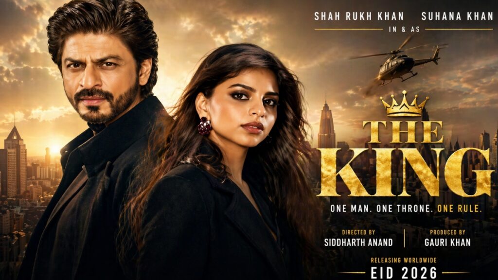 Shah Rukh Khan King Movie stylish poster with sunglasses look horizontal image