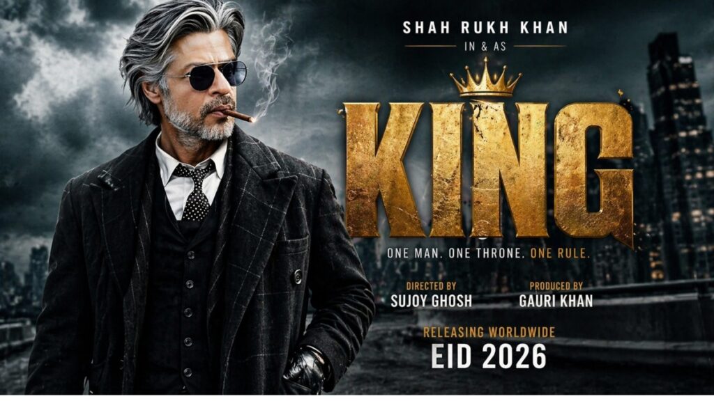 Shah Rukh Khan King Movie future official teaser poster with action background