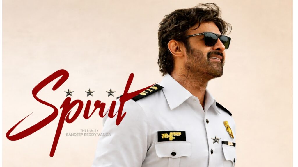 Prabhas smiling look stylish kurta sunglasses