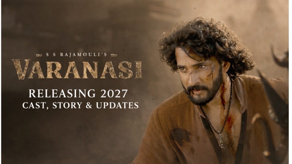 Varanasi Movie 2027 Mahesh Babu action scene cinematic poster